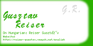 gusztav reiser business card